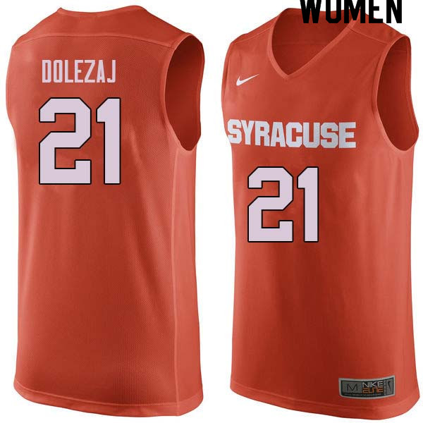 Women #21 Marek Dolezaj Syracuse Orange College Basketball Jerseys Sale-Orange